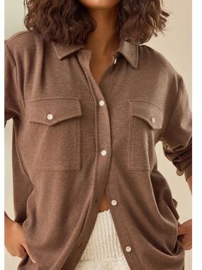 Altar'd State Chocolate Brown Knit Cardigan